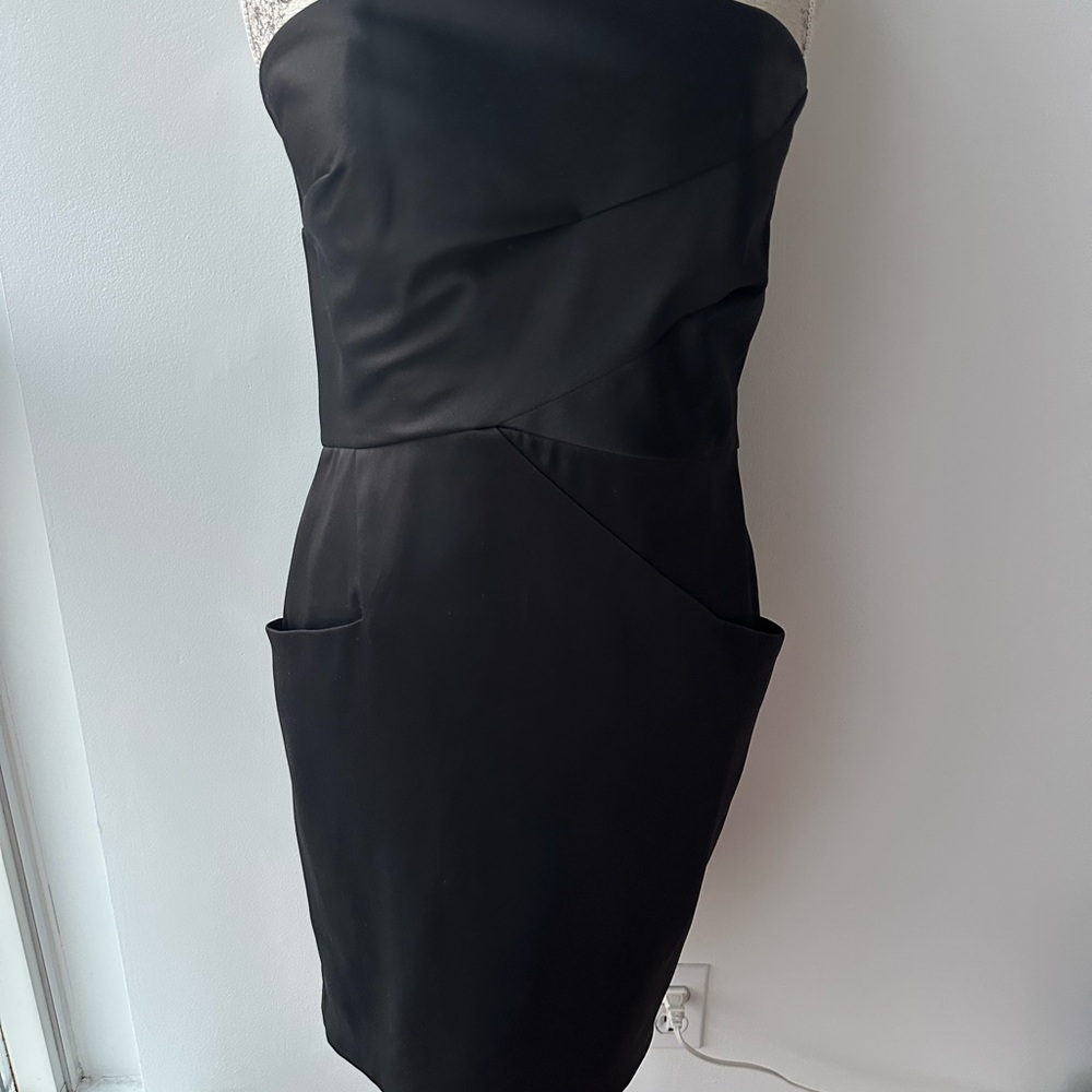 BCBG Elegant Black Strapless Dress